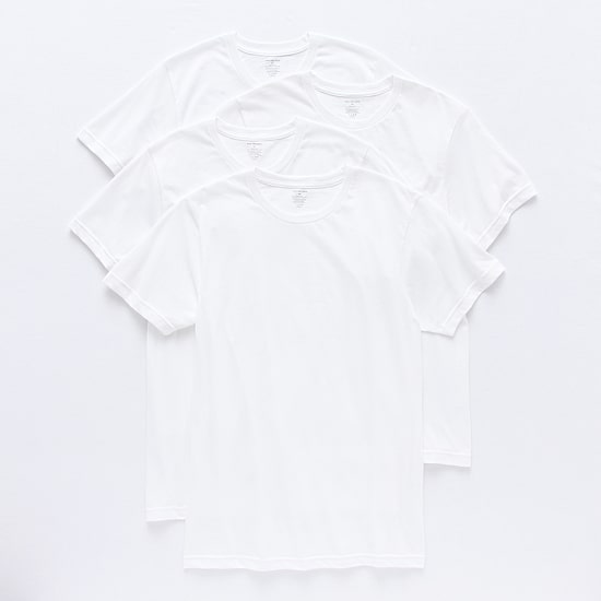 Van Heusen Mens 4 Pack Short Sleeve Crew Neck T-Shirt