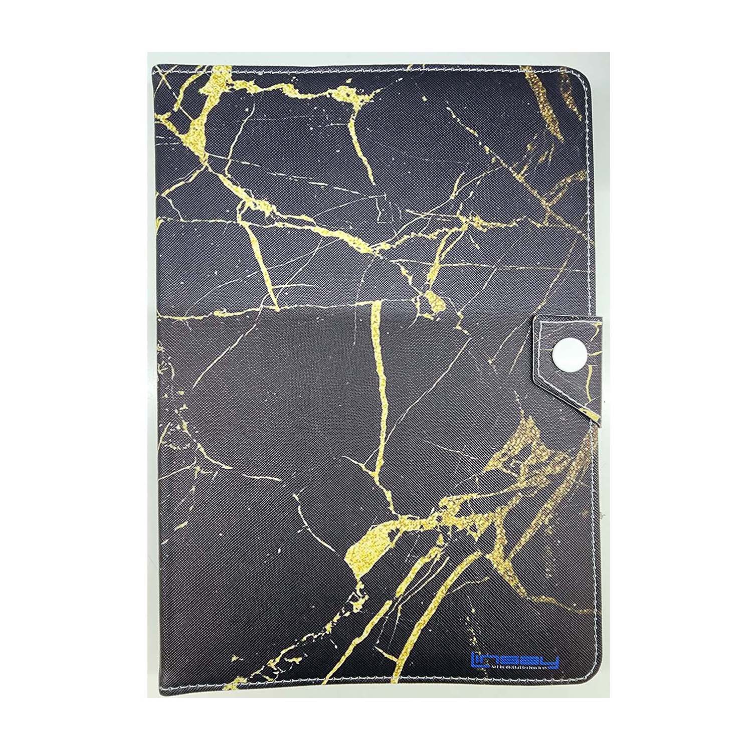 LINSAY® 10.1 Octa Core 128Gb Android 15 Tablet Bla Gold Case