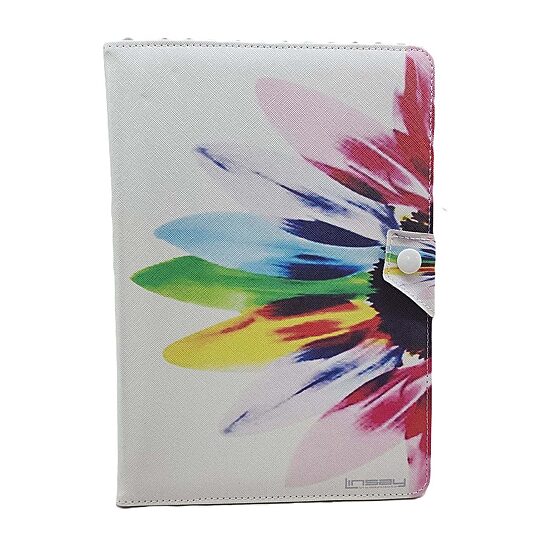 LINSAY® 10.1 Octa Core 128Gb Android 15 Tablet Rainbow Case
