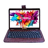LINSAY® 10.1 Octa Core 128Gb Android 15 Tablet Brown Croc Keyboard