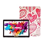 LINSAY® 10.1 Octa Core 128Gb Android 15 Tablet Love Shape Case