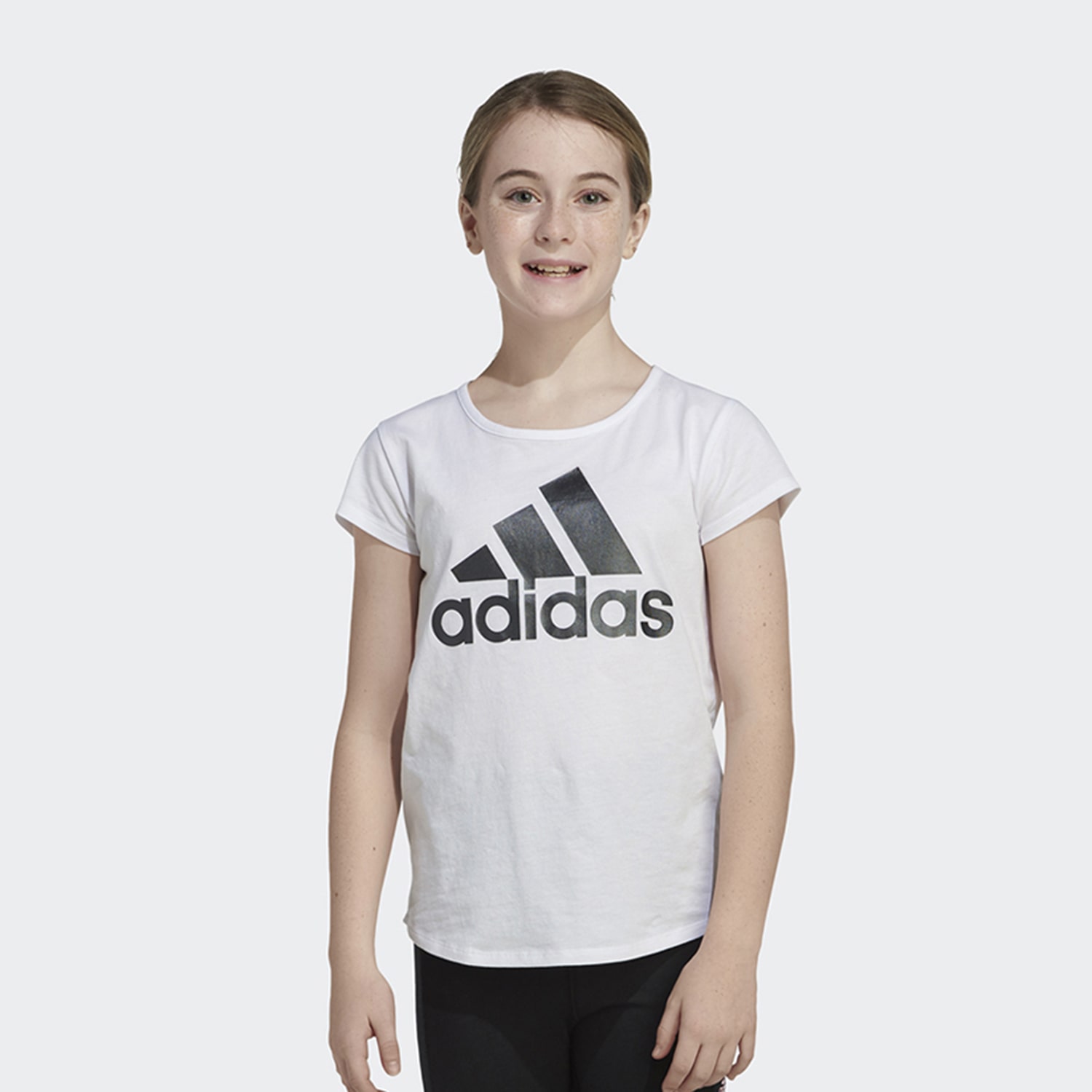 adidas Big Kid Girls Round Neck Short Sleeve Regular Fit Graphic T-Shirt