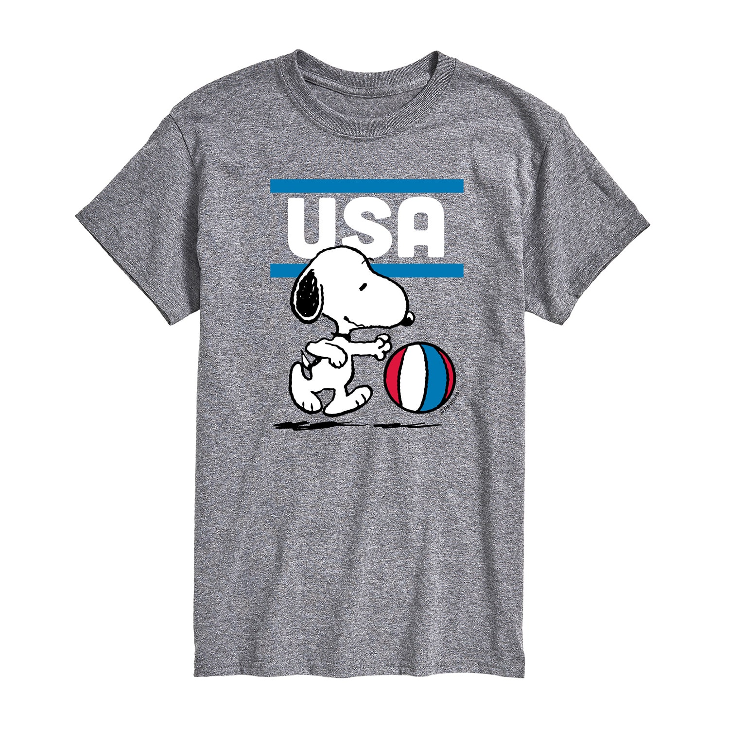 Mens Short Sleeve Peanuts Basketball Graphic T-Shirt