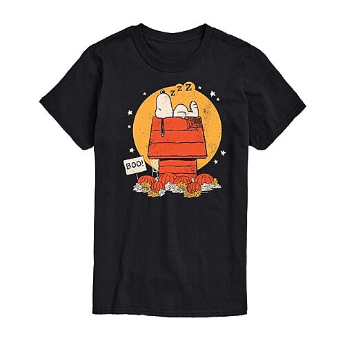 Mens Short Sleeve Peanuts Halloween Graphic T-Shirt, Xx-large, Black