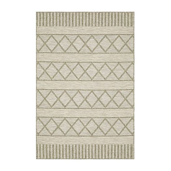 Covington Home Trinidad Geometric Stripes Indoor Outdoor Rectangular Area Rug