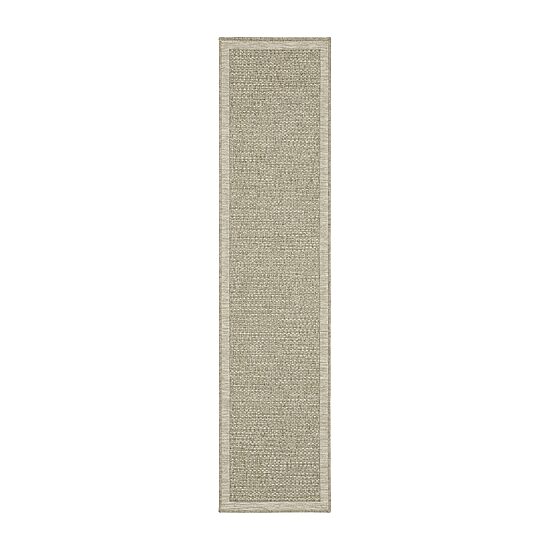 Covington Home Trinidad Textured Solid 22"X90" Indoor Outdoor Rectangular Runner