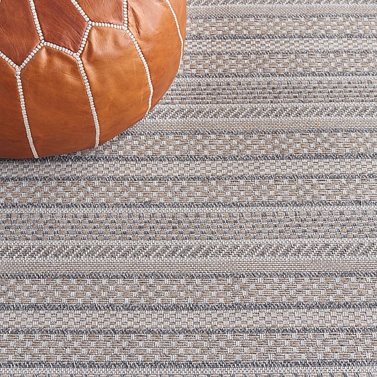 Martha Stewart Joan Stripe Water Resistant Indoor Rectangular Area Rug