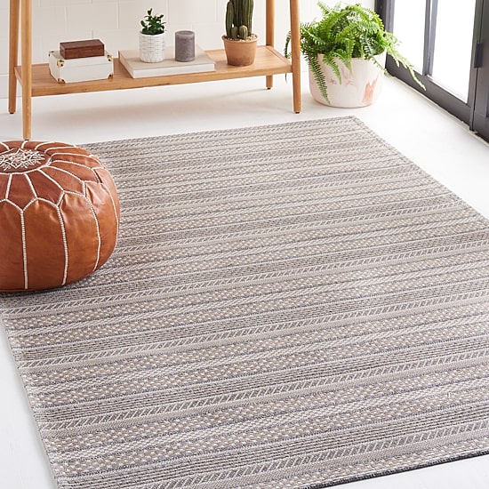 Martha Stewart Joan Stripe Water Resistant Indoor Rectangular Area Rug