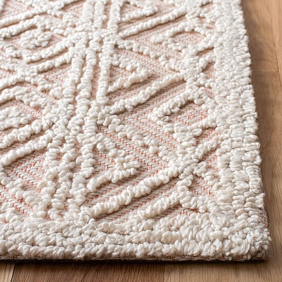 Martha Stewart Riley Bordered Hand Tufted 27" X 96" Indoor Rectangular Runner"