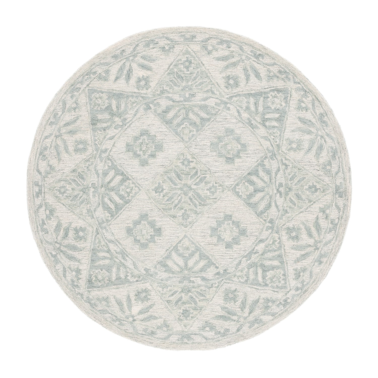 Martha Stewart Deena Floral Hand Tufted 7' X 7' Indoor Round Area Rug