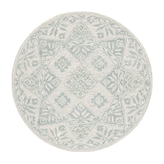 Martha Stewart Deena Floral Hand Tufted 7' X 7' Indoor Round Area Rug