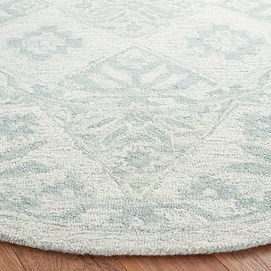 Martha Stewart Deena Floral Hand Tufted 7' X 7' Indoor Round Area Rug