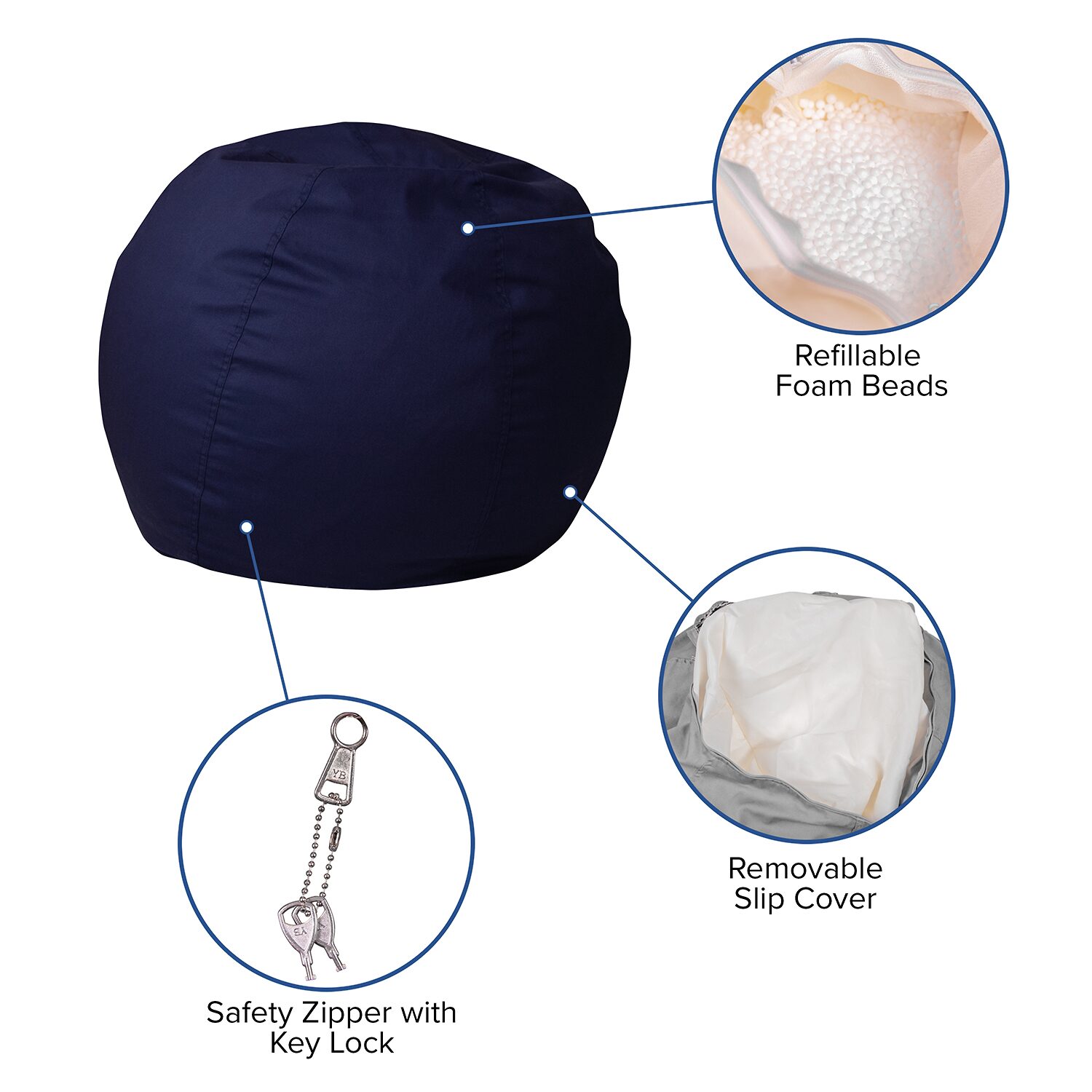 Dillion Small Bean Bag Chair