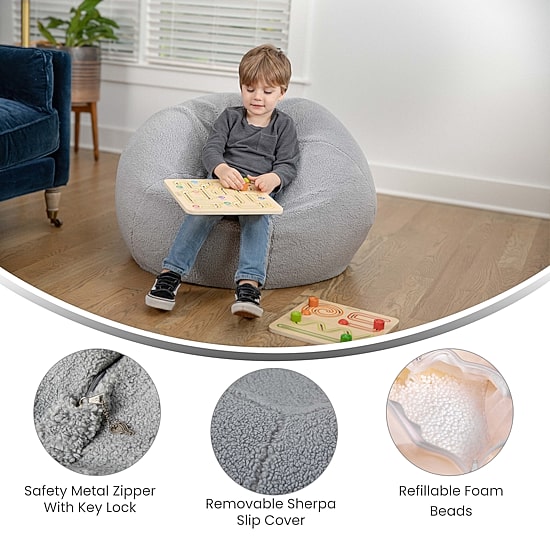 Dillion Sherpa Bean Bag Chair