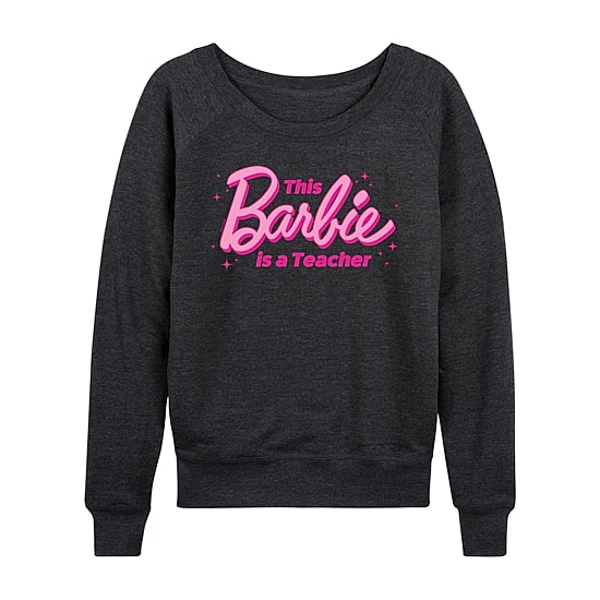 Teacher Womens Round Neck Long Sleeve Regular Fit Barbie Graphic T-Shirt