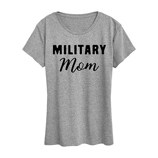 Military Mom Womens Round Neck Short Sleeve Regular Fit Graphic T-Shirt
