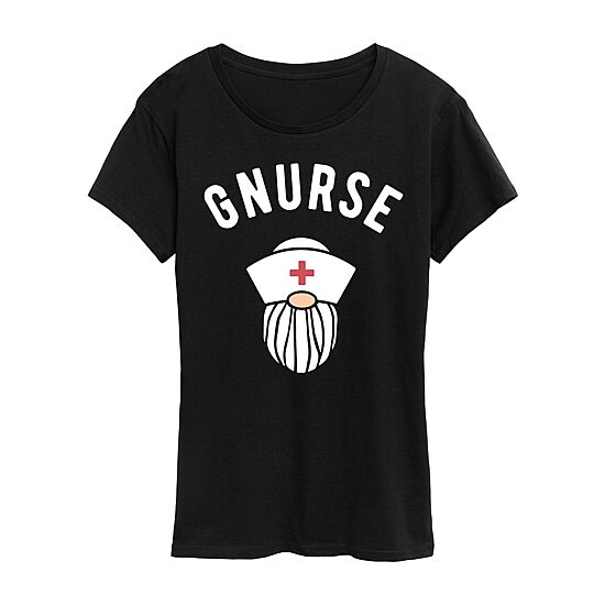 Nurse Womens Round Neck Short Sleeve Regular Fit Graphic T-Shirt