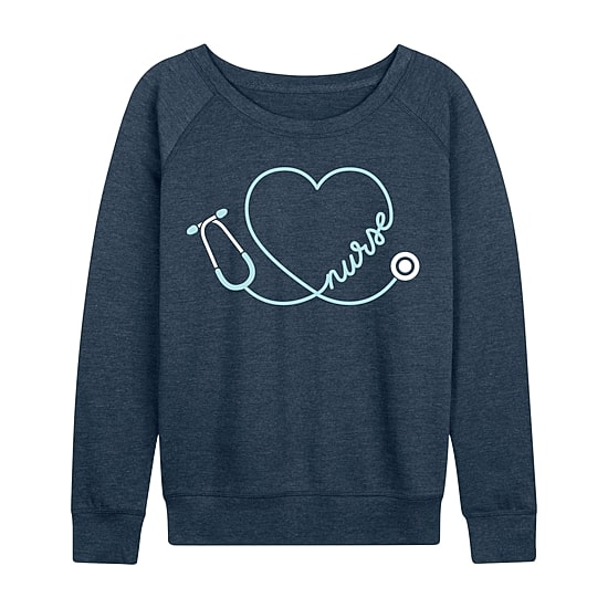 Nurse Womens Round Neck Long Sleeve Regular Fit Graphic T-Shirt