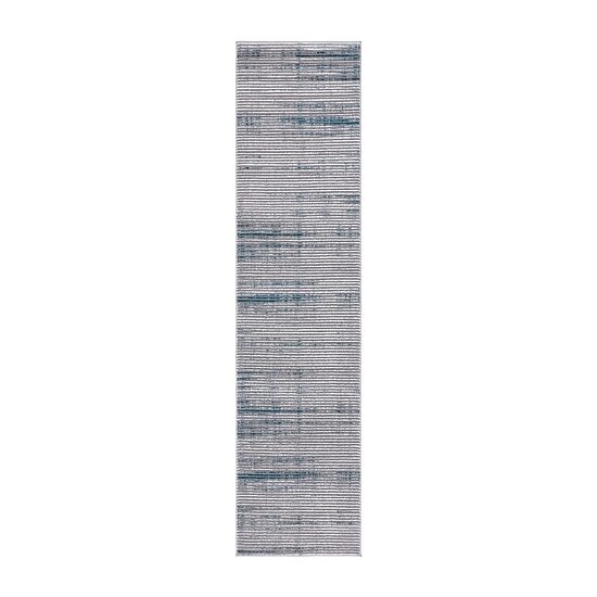 Martha Stewart Mila Stripe Washable 26" X 108" Indoor Rectangular Runner"