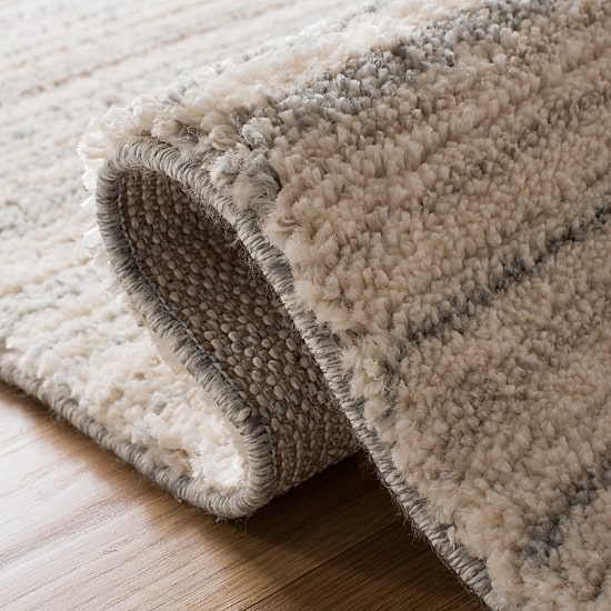 Martha Stewart Vaness Stripe Washable 4' X 6' Indoor Rectangular Area Rug