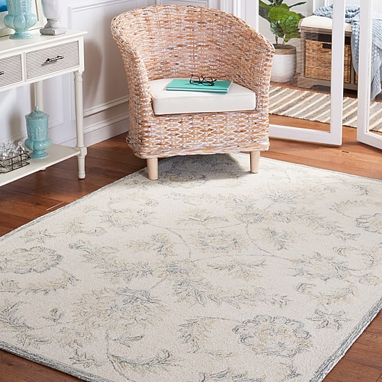 Martha Stewart Leia Floral Hand Tufted Indoor Rectangle Area Rug