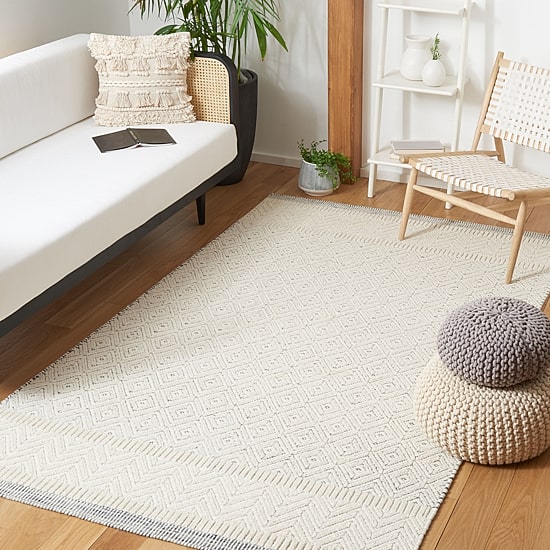 Martha Stewart Zena Bordered Loomed Indoor Rectangular Area Rug