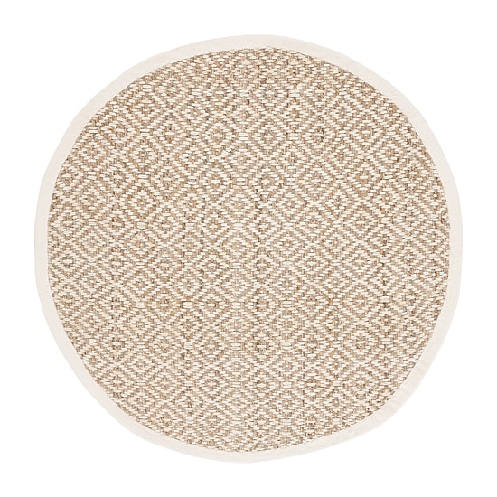 Martha Stewart Nell Bordered Woven 6' X 6' Indoor Round Area Rug