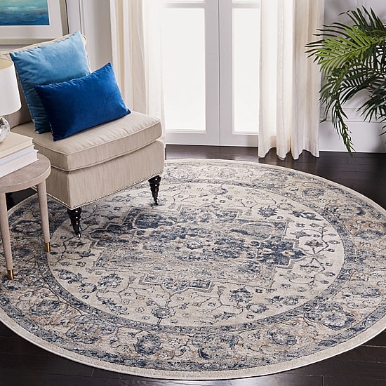 Martha Stewart Molly Medallion 6'7" X 6'7" Indoor Round Area Rug"