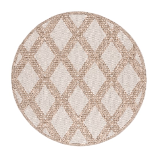 Martha Stewart Lora Geometric 6'7" X 6'7" Outdoor Round Area Rug
