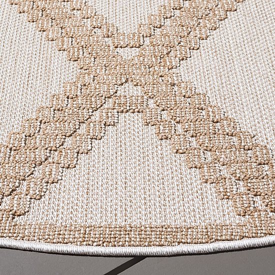 Martha Stewart Lora Geometric 6'7" X 6'7" Outdoor Round Area Rug