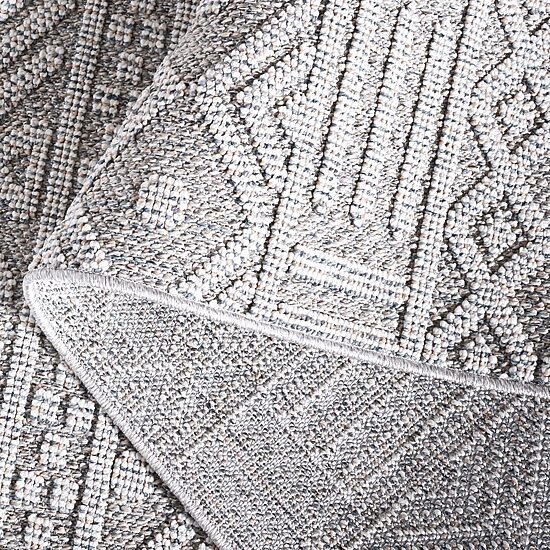 Martha Stewart Lora Geometric Washable 6'7" X 6'7" Outdoor Square Area Rug"