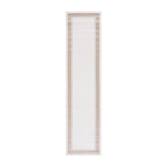 Martha Stewart Alena Bordered Washable 26" X 108" Outdoor Rectangular Runner