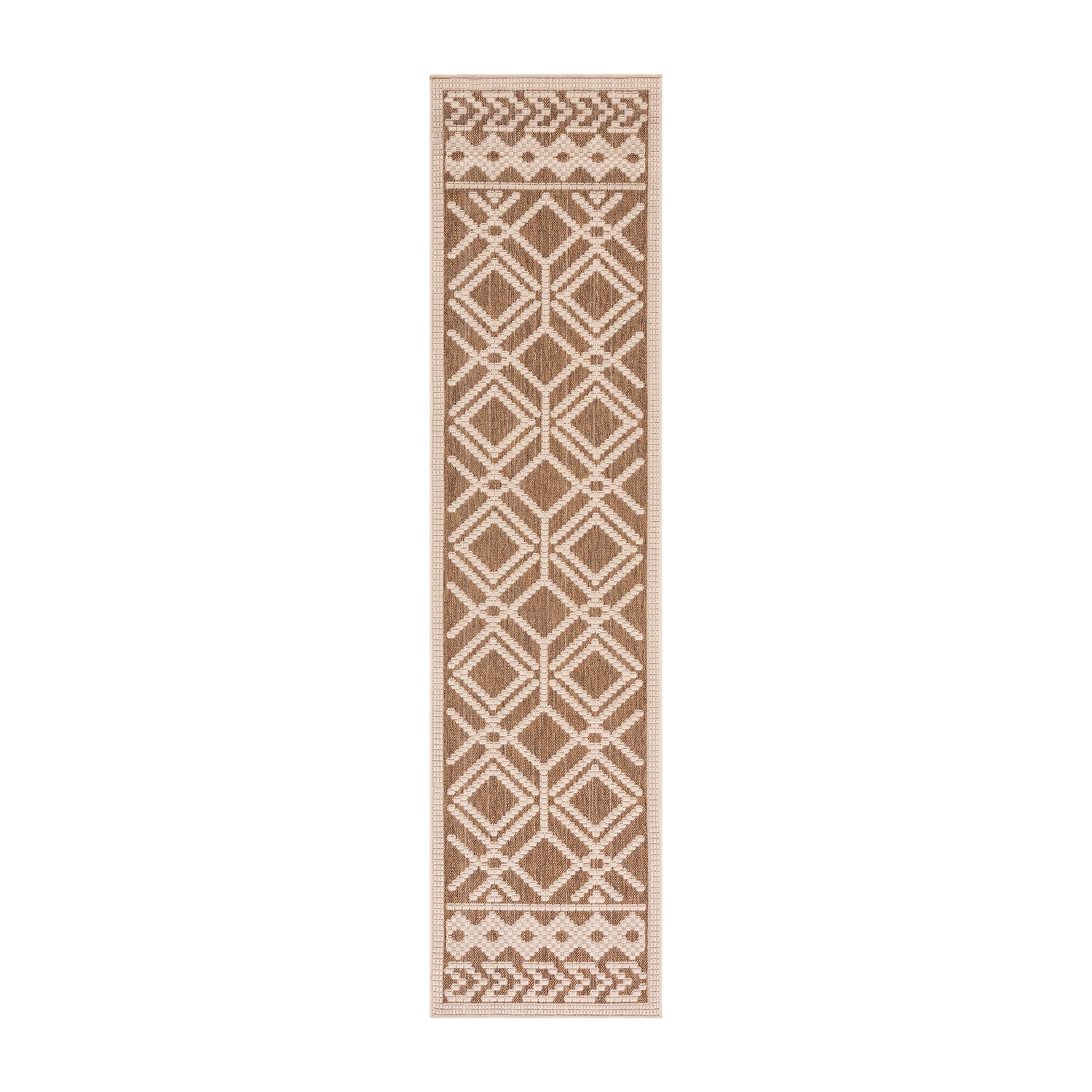 Martha Stewart Ava Bordered Washable 26" X 108" Outdoor Rectangular Runner