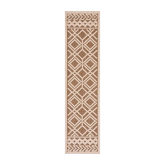 Martha Stewart Ava Bordered Washable 26" X 108" Outdoor Rectangular Runner