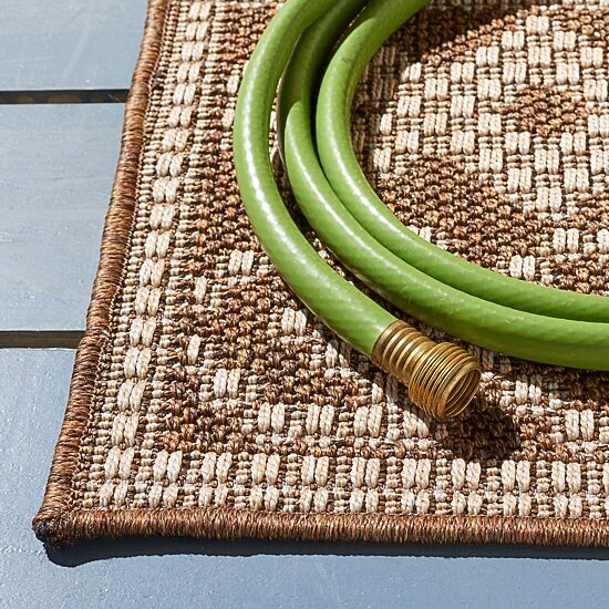 Martha Stewart Ava Bordered 6'7" X 6'7" Outdoor Square Area Rug