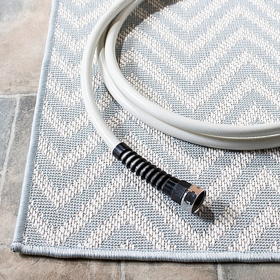 Martha Stewart Romi Chevron Washable Outdoor Rectangular Area Rug