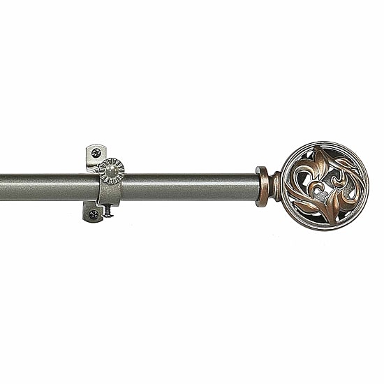 Buono II ¾" Adjustable Curtain Rod with Grace Finial