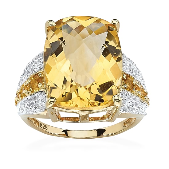 Womens Genuine Gemstone Sterling Silver Cocktail Ring