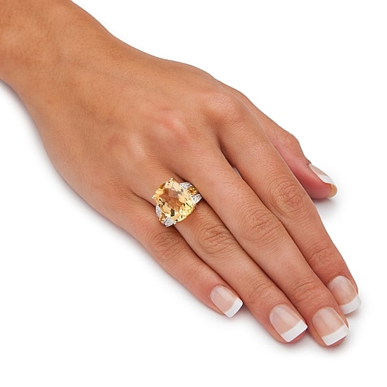 Womens Genuine Gemstone Sterling Silver Cocktail Ring