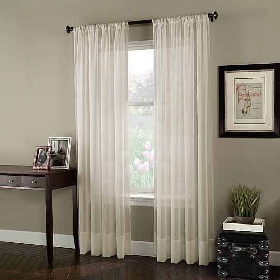 CHF Soho Voile Rod Pocket Sheer Single Curtain Panel