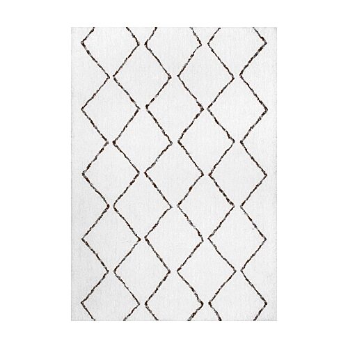 nuLoom Hand Tufted Corinth Rug, One Size, White