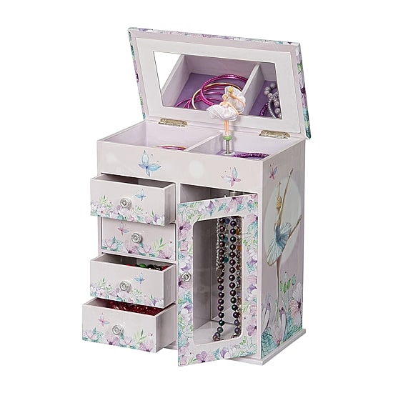 Mele and Co Liliana Ballerina Purple Jewelry Box