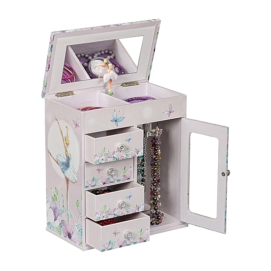 Mele and Co Liliana Ballerina Purple Jewelry Box