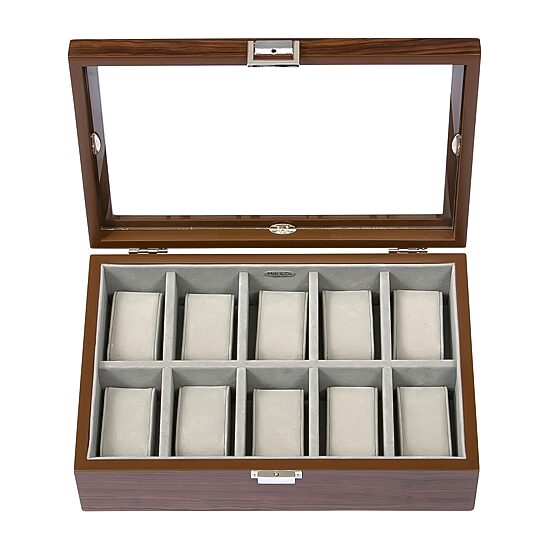 Mele and Co Jayson Mahogany-Finish Watch Box