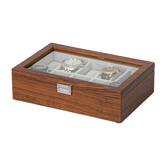 Mele and Co Jayson Mahogany-Finish Watch Box
