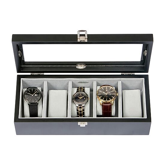 Mele And Co Tate Java-Finish Watch Box