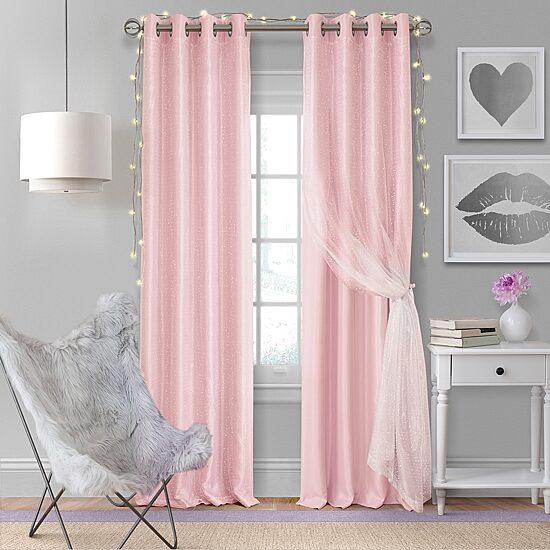 Threadmade Aurora Grommet Top Light-Filtering Single Curtain Panel