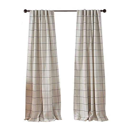 Elrene Home Fashions Brighton Rod Pocket Back Tab Energy Saving Blackout Single Curtain Panel