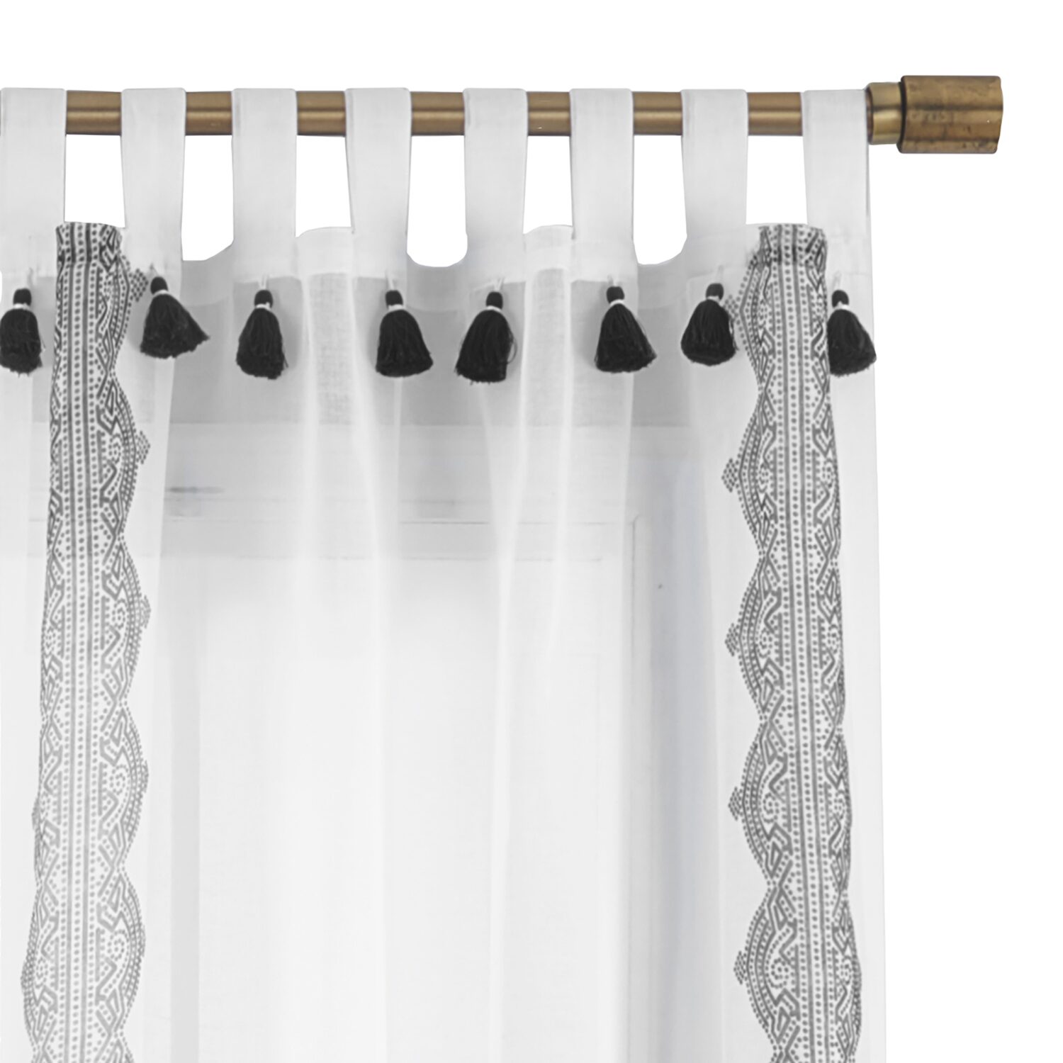 Elrene Home Fashions Shilo Tab Top Sheer Single Curtain Panel