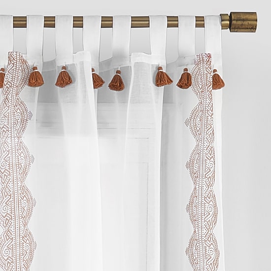 Threadmade Shilo Tab Top Sheer Single Curtain Panel